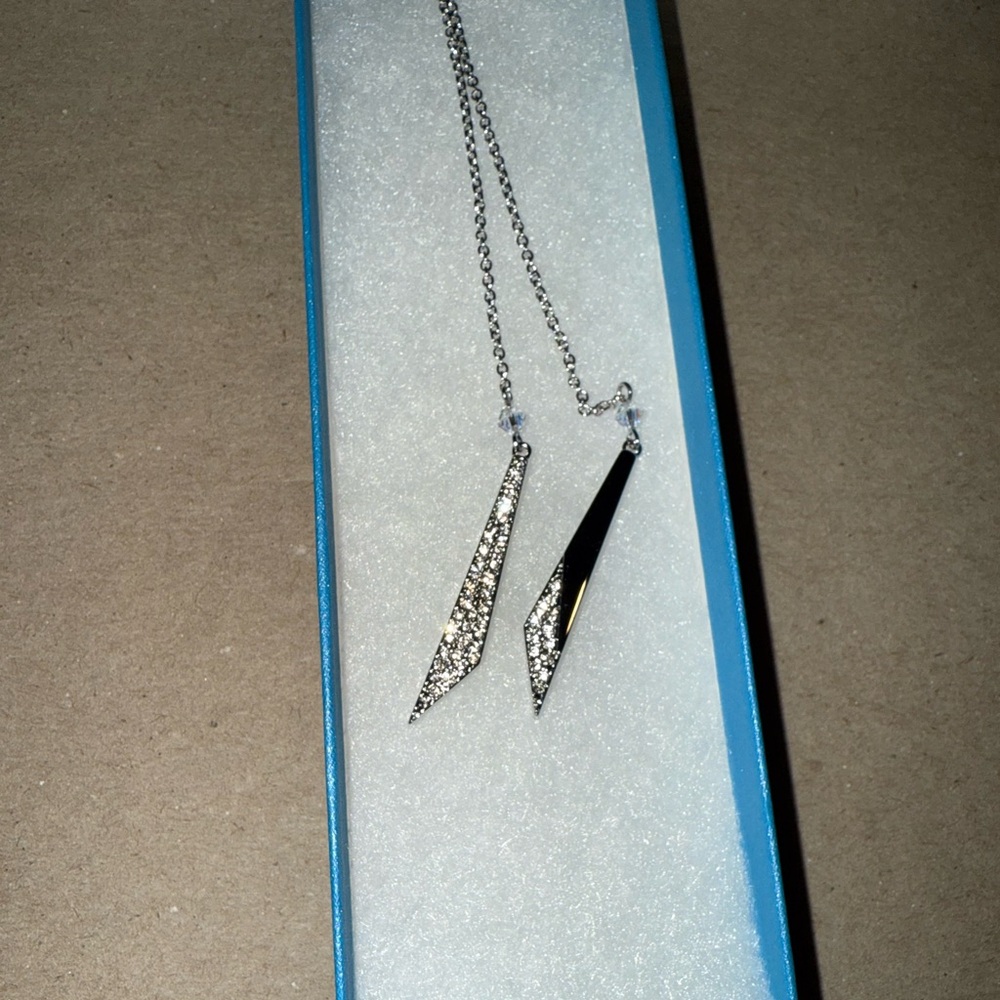 Touchstone Crystal by Swarovski On Point Lariat Necklace, New in Box.